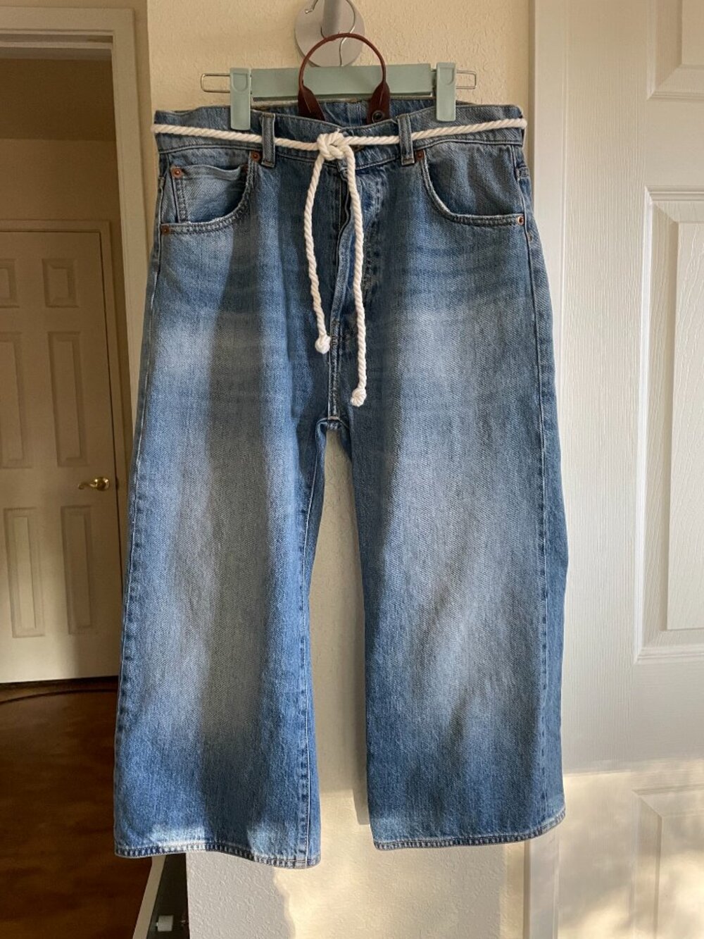 PeppinoPeppino The 50s Selvedge Denim Culotte, Vintage Light Blue XS